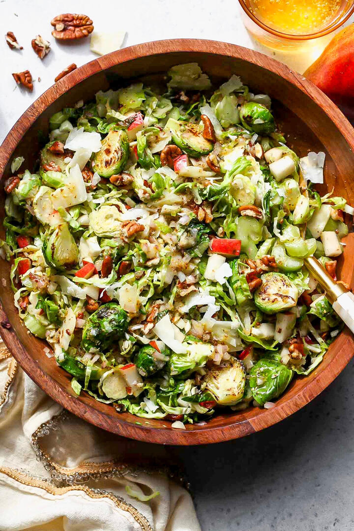 Brussels Salad with Pear & Pecans Brussels Salad with Pear & Pecans