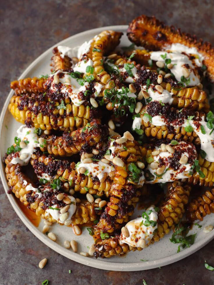 Aleppo Chili Corn Ribs with Lime Zest Cream Cheese Aleppo Chili Corn Ribs with Lime Zest Cream Cheese